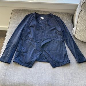 Navy blue J Jill suede jacket size medium.